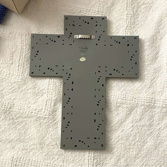 Decorative Cross Wall Art with Inspirational Quote - Picture 13 of 15